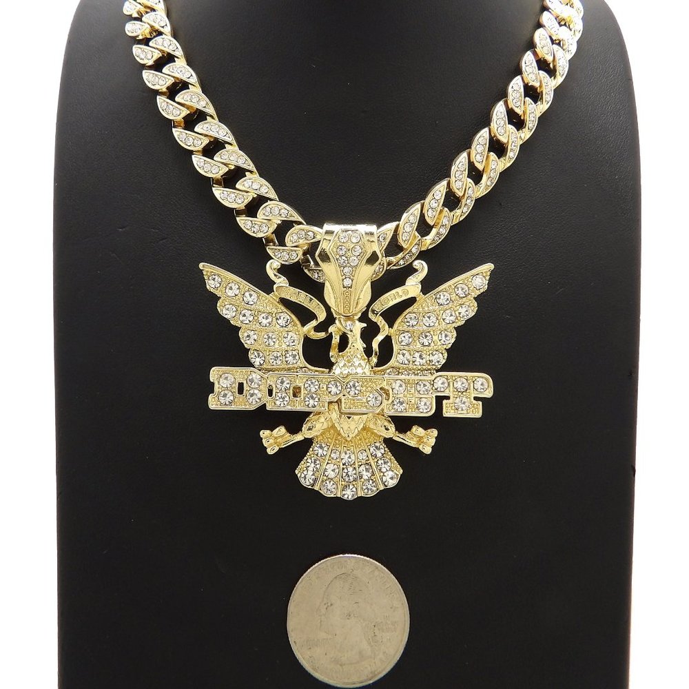 Hip Hop Iced The Diplomats Pendant Ice Cuban Chain